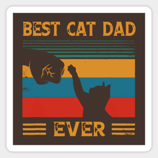 Vintage Best Cat Dad Ever Magnet